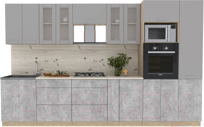 Готовая кухня Интерлиния Мила 3.4 ВТ - фото