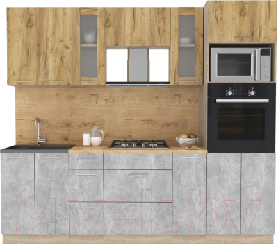 Готовая кухня Интерлиния Мила 2.4 ВТ - фото