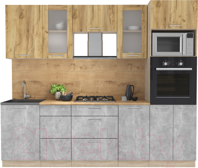 Готовая кухня Интерлиния Мила 2.5 ВТ - фото