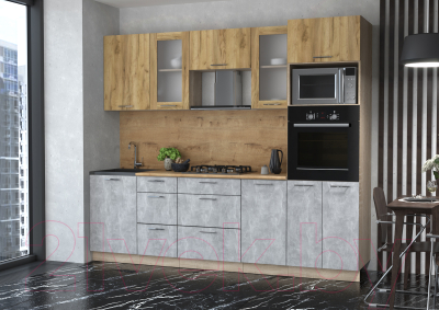 Готовая кухня Интерлиния Мила 2.5 ВТ