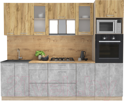 Готовая кухня Интерлиния Мила 2.6 ВТ - фото