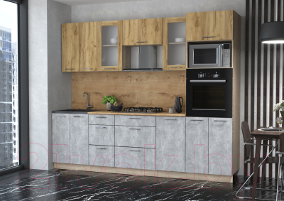 Готовая кухня Интерлиния Мила 2.6 ВТ