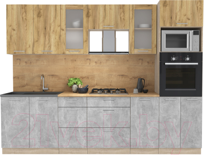 Готовая кухня Интерлиния Мила 2.8 ВТ - фото