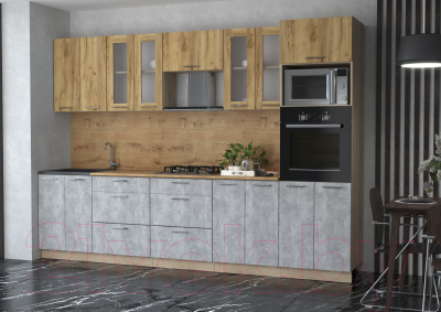 Готовая кухня Интерлиния Мила 3.0 ВТ