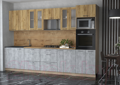 Готовая кухня Интерлиния Мила 3.2 ВТ