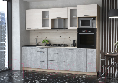 Готовая кухня Интерлиния Мила 2.6 ВТ