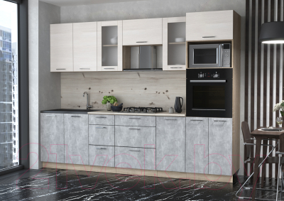 Готовая кухня Интерлиния Мила 2.8 ВТ