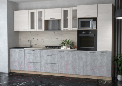 Готовая кухня Интерлиния Мила 3.4 ВТ