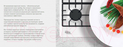 Газовая варочная панель Making Oasis Everywhere P-MRT (F)