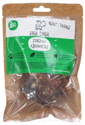 Лакомство для собак Бобик Снобик Вымя говяжье сушеное / 012603 - фото