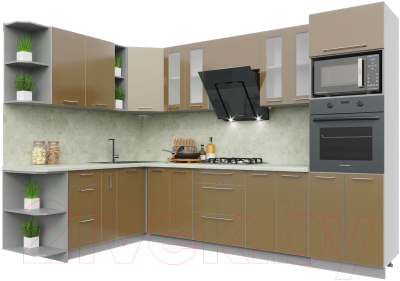 Готовая кухня Интерлиния Мила Пластик 1.88x3.0 левая - фото