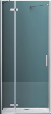 Душевая дверь BelBagno KRAFT-B-12-60/60-C-Cr-L - фото