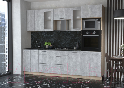 Готовая кухня Интерлиния Мила 2.6 ВТ