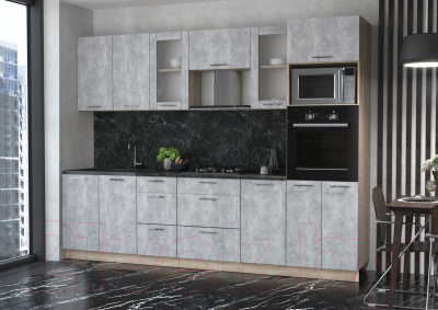 Готовая кухня Интерлиния Мила 2.8 ВТ