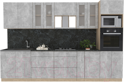 Готовая кухня Интерлиния Мила 3.2 ВТ - фото