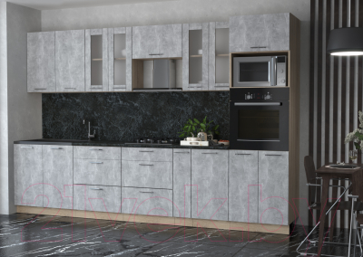 Готовая кухня Интерлиния Мила 3.2 ВТ