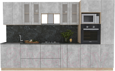 Готовая кухня Интерлиния Мила 3.4 ВТ - фото