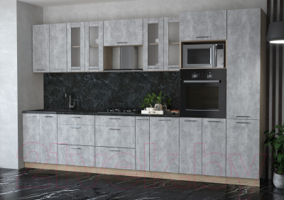 Готовая кухня Интерлиния Мила 3.4 ВТ