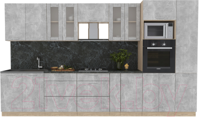 Готовая кухня Интерлиния Мила 3.6 ВТ - фото