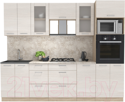 Готовая кухня Интерлиния Мила 2.6 ВТ - фото