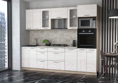 Готовая кухня Интерлиния Мила 2.6 ВТ