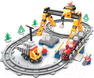 Конструктор Bauer Железная дорога. Поезд и конвейер на руднике Блокмена / 927 (205эл) - фото