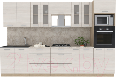 Готовая кухня Интерлиния Мила 3.2 ВТ - фото