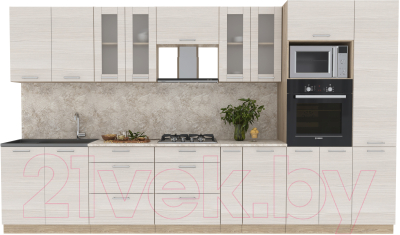 Готовая кухня Интерлиния Мила 3.6 ВТ - фото