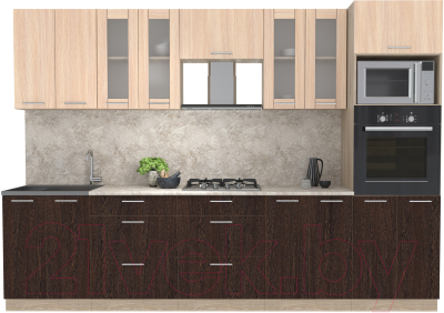 Готовая кухня Интерлиния Мила 3.0 ВТ - фото