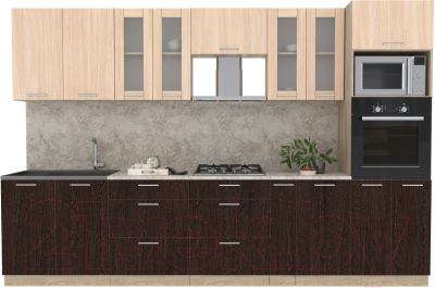 Готовая кухня Интерлиния Мила 3.2 ВТ - фото