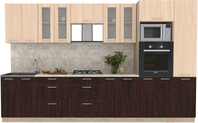 Готовая кухня Интерлиния Мила 3.4 ВТ - фото