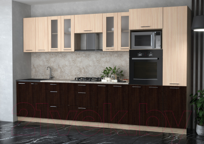 Готовая кухня Интерлиния Мила 3.4 ВТ