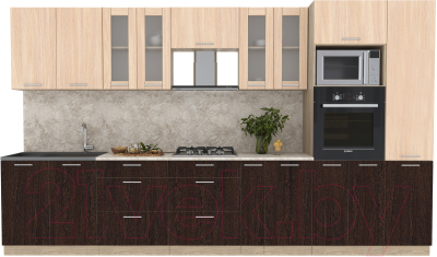 Готовая кухня Интерлиния Мила 3.6 ВТ - фото