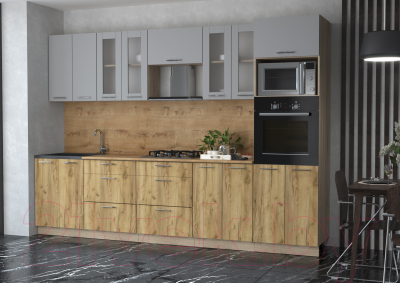 Готовая кухня Интерлиния Мила 3.0 ВТ