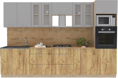 Готовая кухня Интерлиния Мила 3.2 ВТ - фото