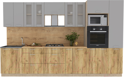 Готовая кухня Интерлиния Мила 3.4 ВТ - фото