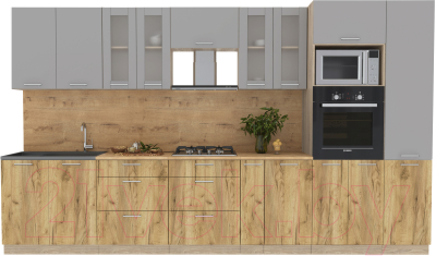 Готовая кухня Интерлиния Мила 3.6 ВТ - фото