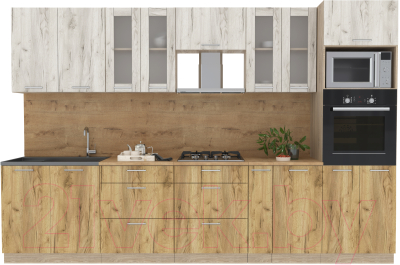 Готовая кухня Интерлиния Мила 3.2 ВТ - фото