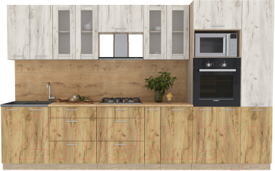 Готовая кухня Интерлиния Мила 3.4 ВТ - фото