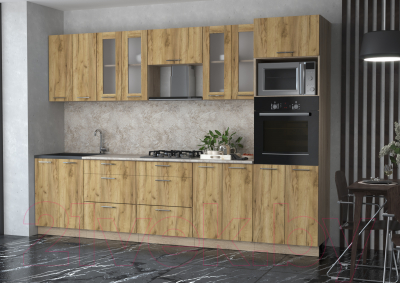 Готовая кухня Интерлиния Мила 3.0 ВТ