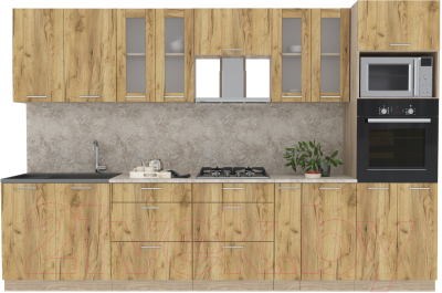 Готовая кухня Интерлиния Мила 3.2 ВТ - фото