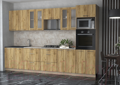 Готовая кухня Интерлиния Мила 3.2 ВТ