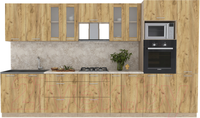 Готовая кухня Интерлиния Мила 3.6 ВТ - фото