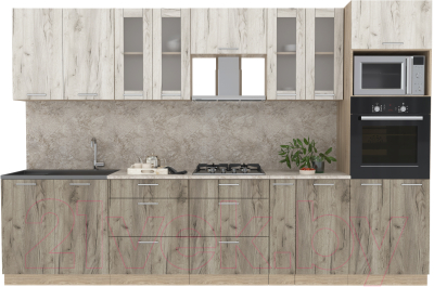 Готовая кухня Интерлиния Мила 3.2 ВТ - фото