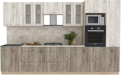 Готовая кухня Интерлиния Мила 3.4 ВТ - фото