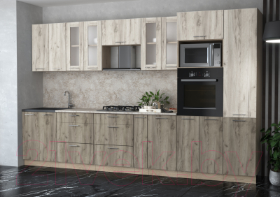 Готовая кухня Интерлиния Мила 3.4 ВТ