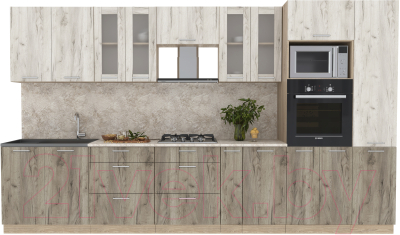 Готовая кухня Интерлиния Мила 3.6 ВТ - фото