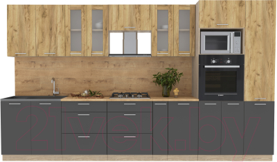 Готовая кухня Интерлиния Мила 3.6 ВТ - фото