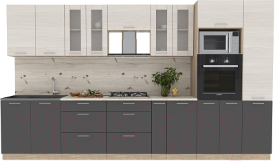 Готовая кухня Интерлиния Мила 3.6 ВТ - фото