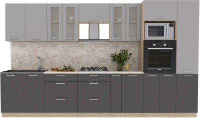 Готовая кухня Интерлиния Мила 3.6 ВТ - фото